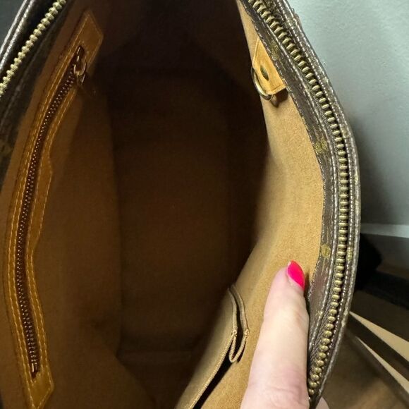 LOUIS VUITTON Cabas Piano Shoulder Bag Monogram Leather Brown - Picture 9 of 15